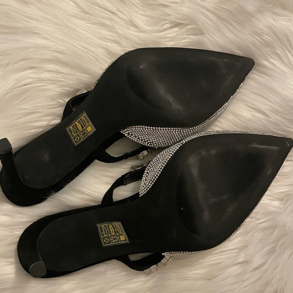 Jeffrey Campbell x Free People Private Event Mule Black Suede Pave Jeweled - Picture 4 of 4